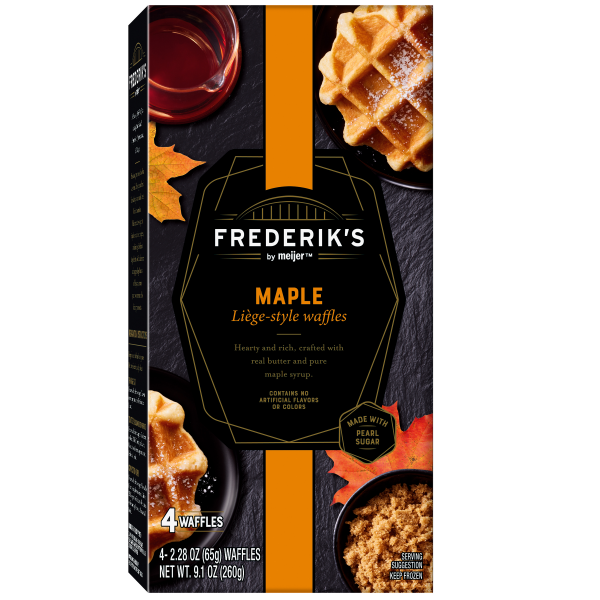 slide 27 of 29, Frederik's by Meijer Frozen Maple Liege Style Waffles, 9.1 oz