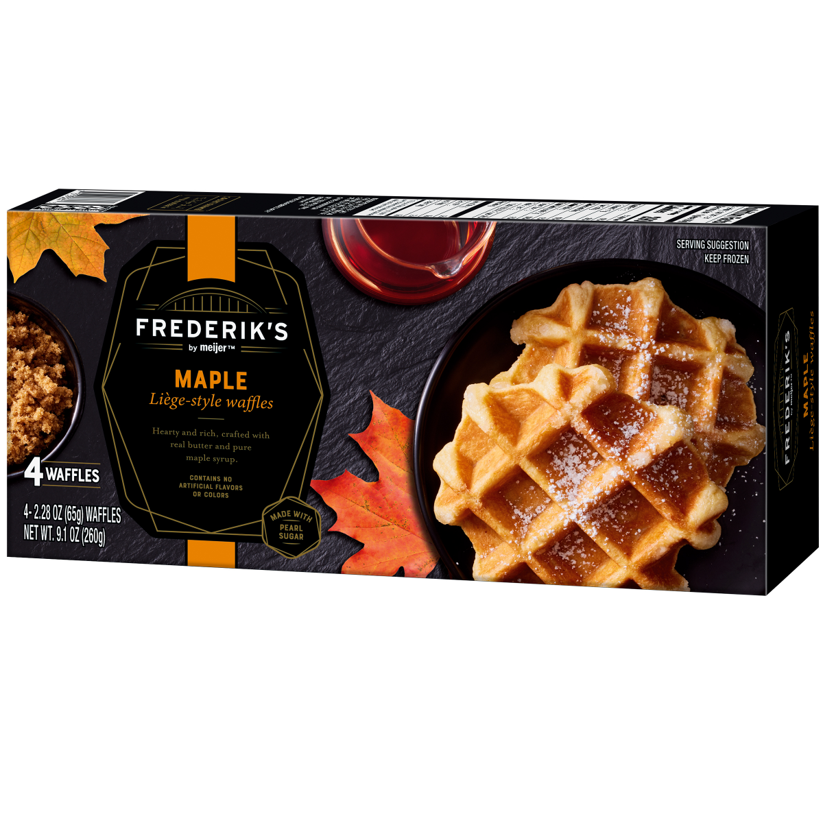 slide 19 of 29, Frederik's by Meijer Frozen Maple Liege Style Waffles, 9.1 oz
