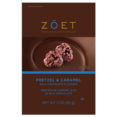 slide 1 of 1, Zoet Pretzel Caramel Cluster, 3 oz
