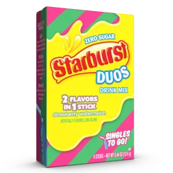 Starburst Duos Strawberry Watermelon Drink Sticks, 6 ct