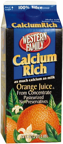 slide 1 of 1, Western Family Calcium Rich Orange Juice - 64 oz, 64 oz