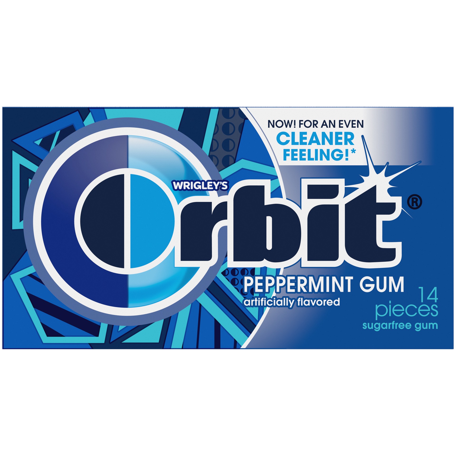 slide 1 of 7, ORBIT Gum Peppermint Sugar Free Chewing Gum, Single Pack, 14 Piece, 14 pc