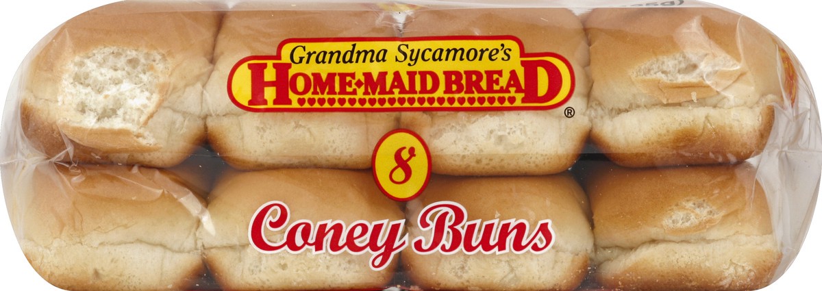 slide 3 of 5, Grandma Sycamores HomeMaid Bread Coney Buns 8 ea, 8 ct