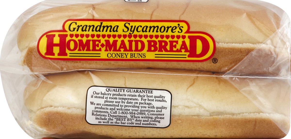 slide 4 of 5, Grandma Sycamores HomeMaid Bread Coney Buns 8 ea, 8 ct