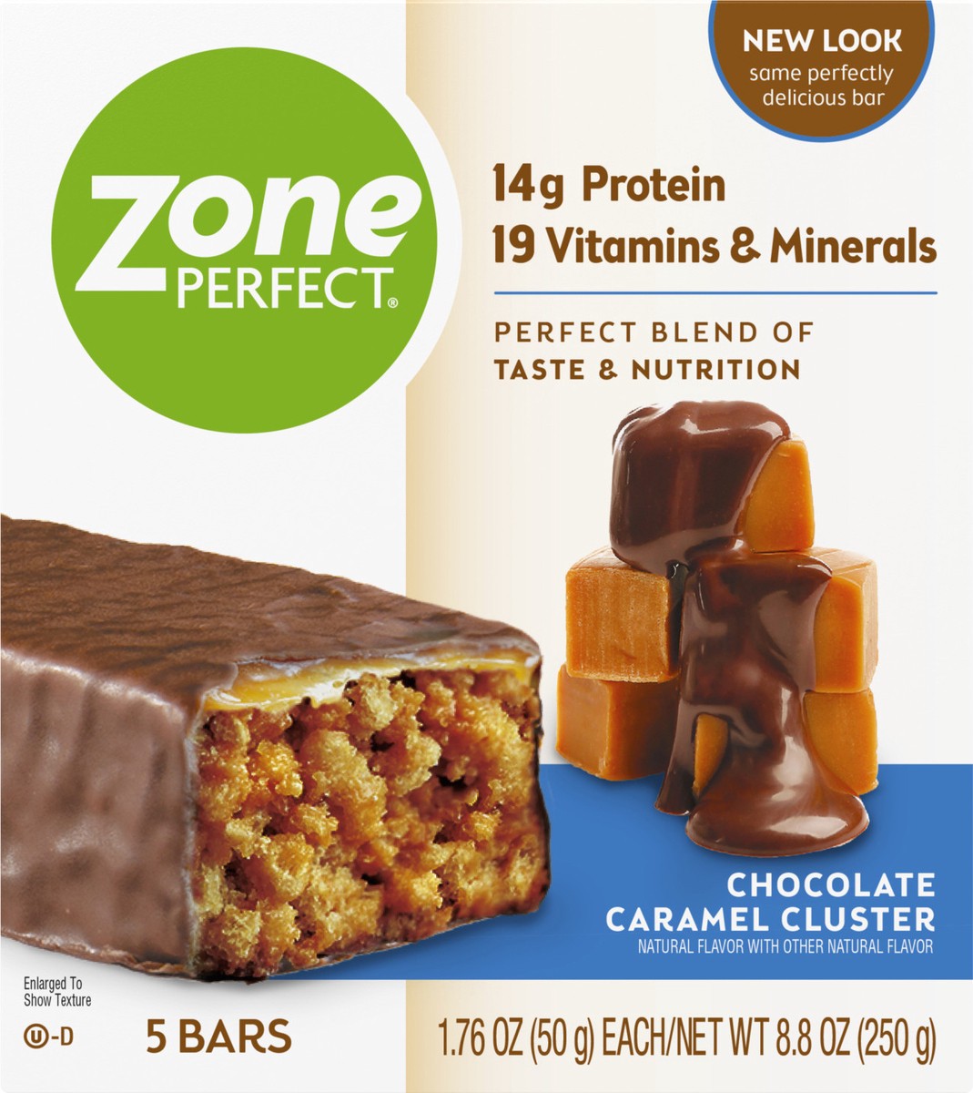 slide 2 of 11, Zone Perfect Caramel Chocolate Bar, 8.8 oz