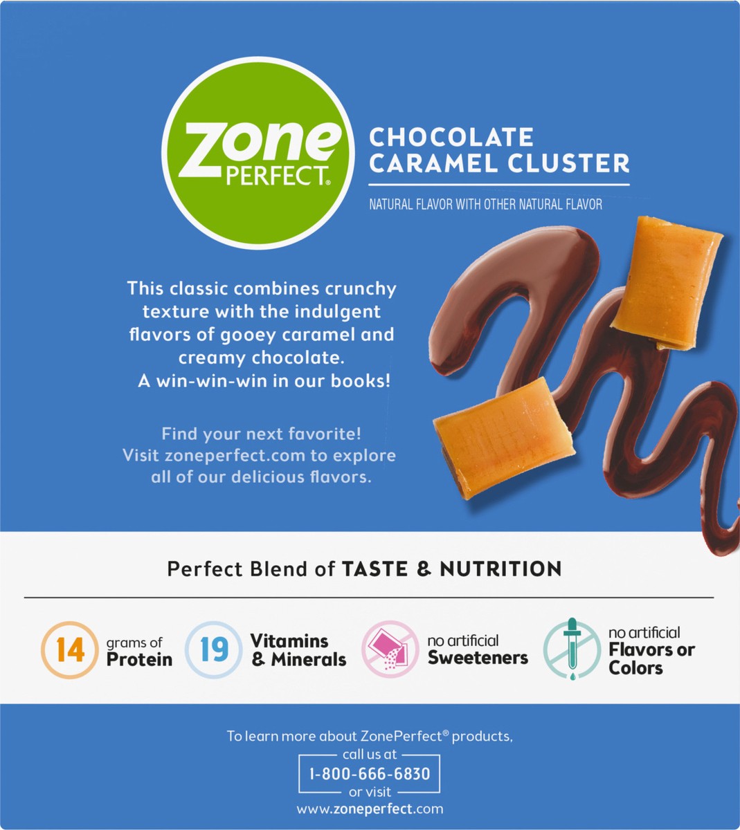 slide 3 of 11, Zone Perfect Caramel Chocolate Bar, 8.8 oz