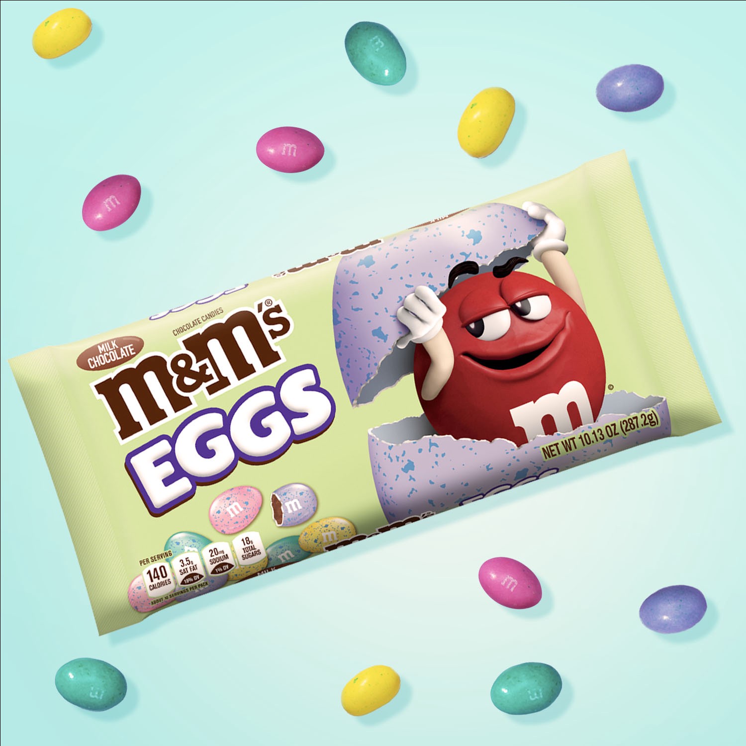 slide 4 of 5, M&M's Easter Milk Chocolate Speckled Eggs, 10.13 oz