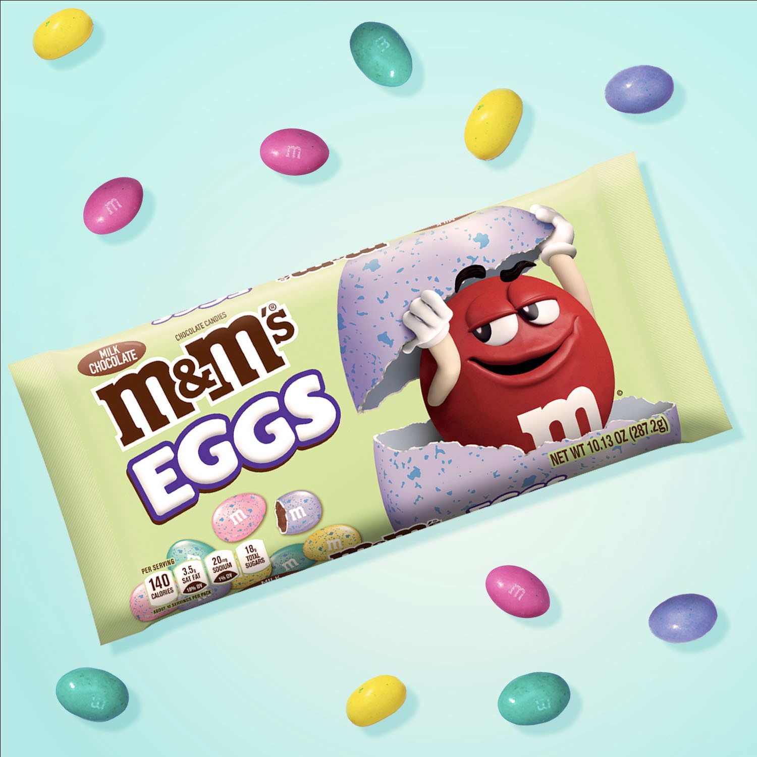 slide 5 of 8, M&M's Easter Eggs Milk Chocolate Candy Assortment, 10.13 oz Bag, 10.13 oz