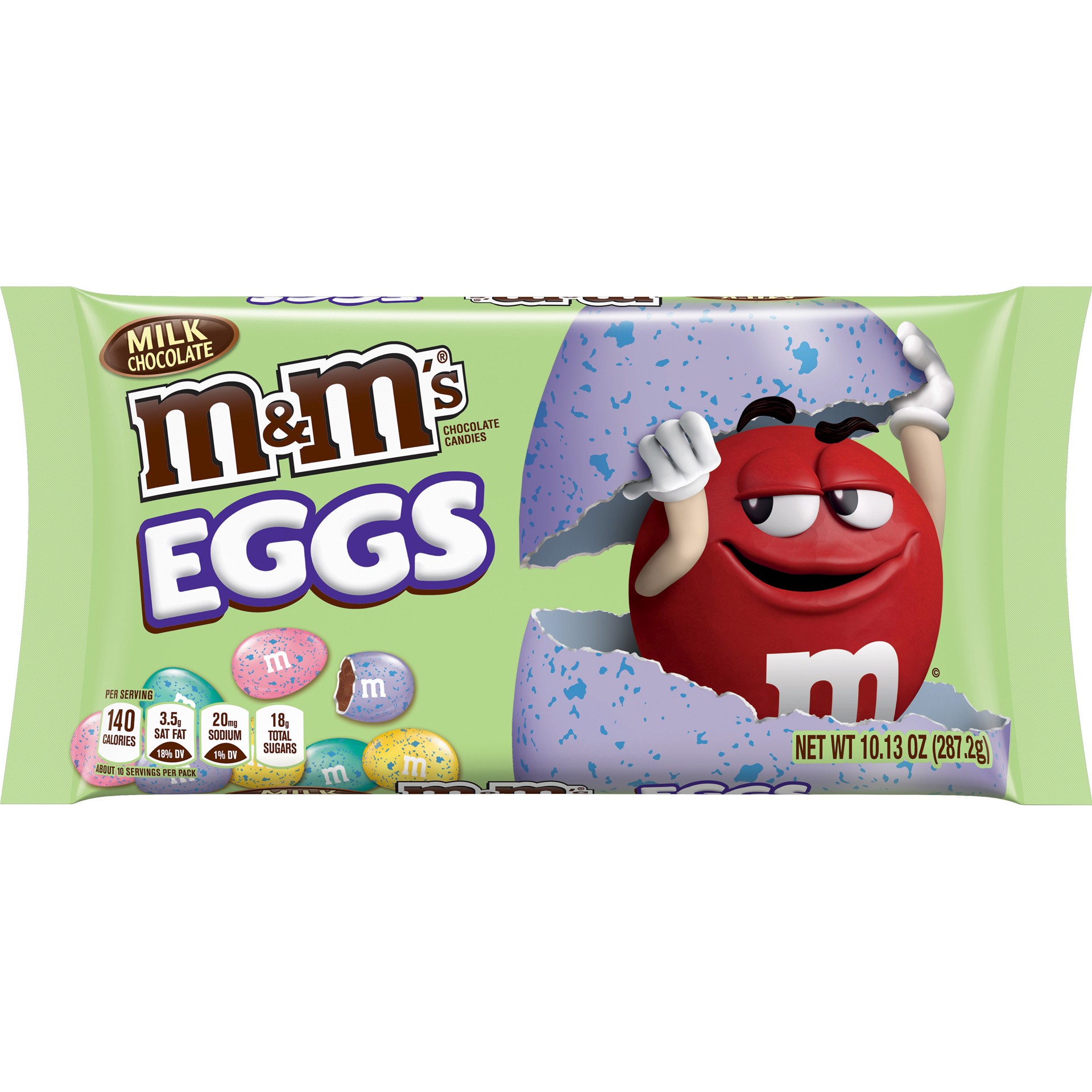 slide 1 of 5, M&M's Easter Milk Chocolate Speckled Eggs, 10.13 oz