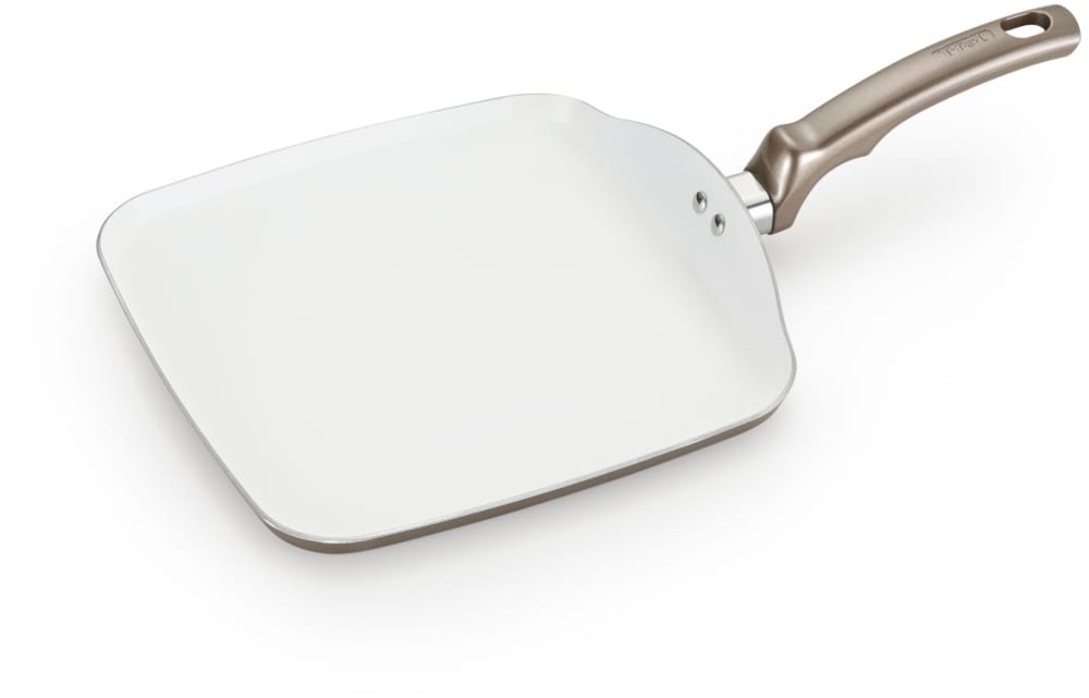 slide 1 of 1, T-fal Ceramic Chef Square Griddle - Champagne, 10 in