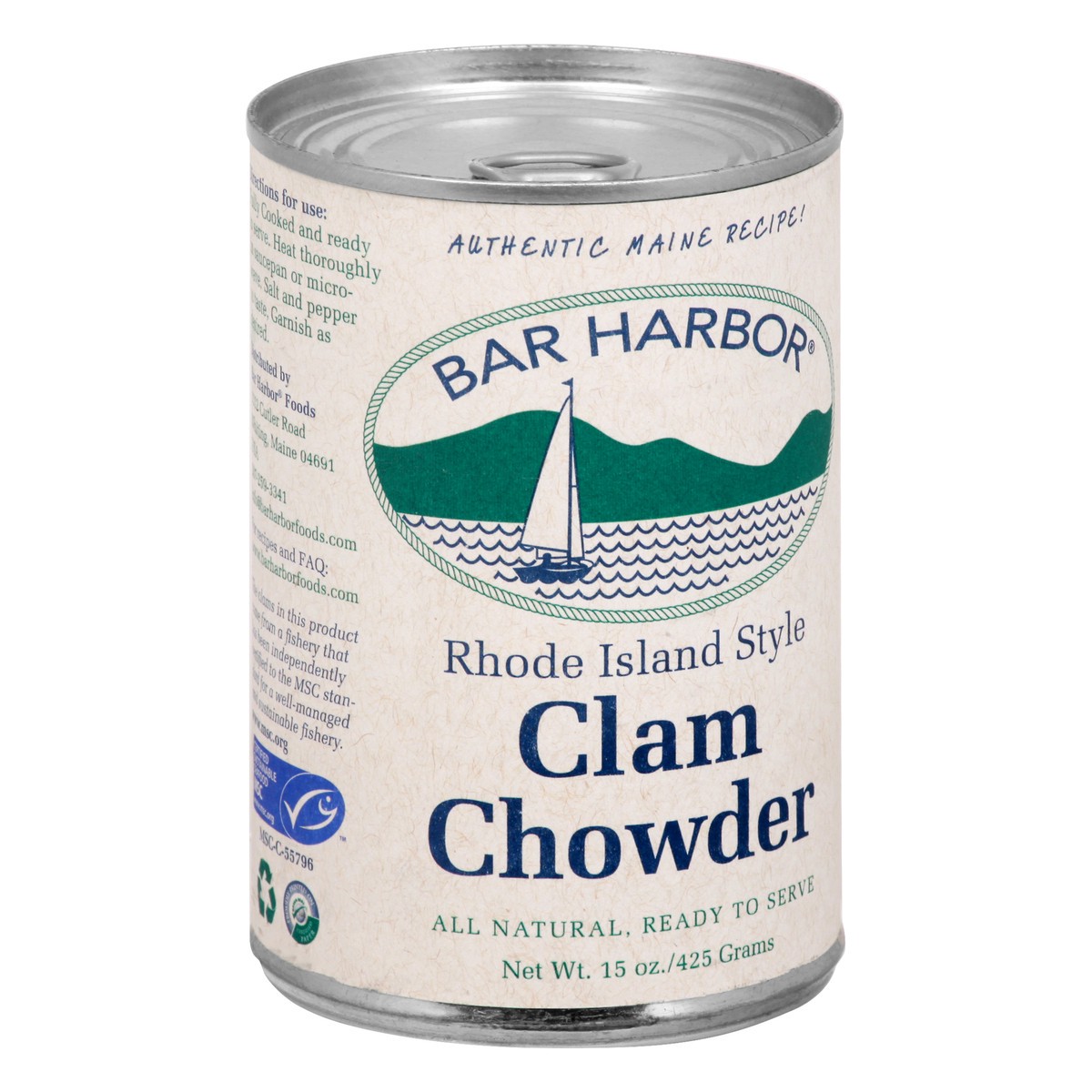 slide 9 of 10, Bar Harbor Rhode Island Style Clam Chowder, 15 oz