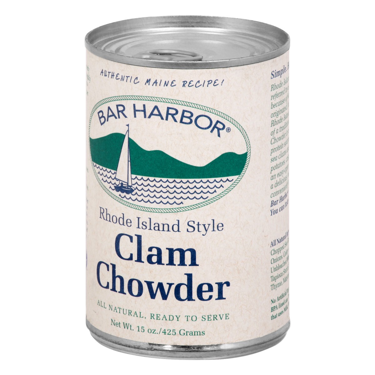 slide 10 of 10, Bar Harbor Rhode Island Style Clam Chowder, 15 oz