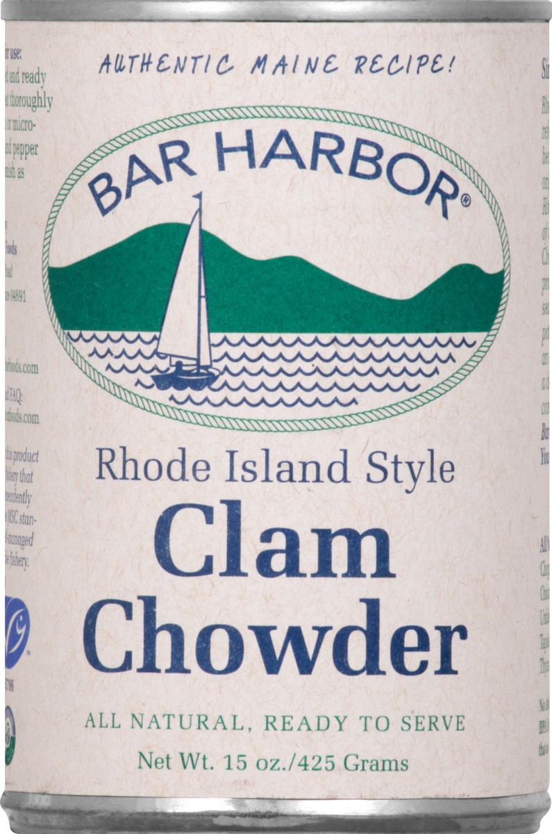 slide 5 of 10, Bar Harbor Rhode Island Style Clam Chowder, 15 oz