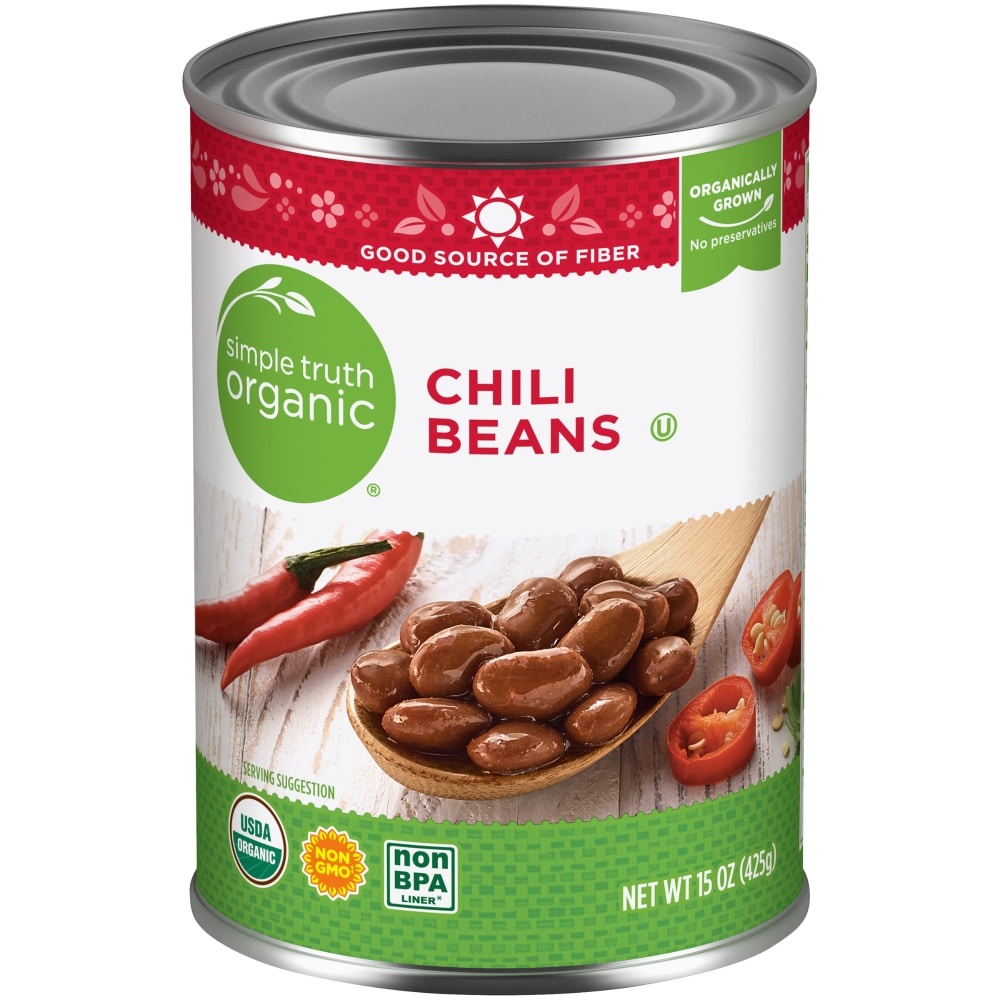 slide 1 of 1, Simple Truth Organic Hot Chili Beans in Sauce, 15 oz