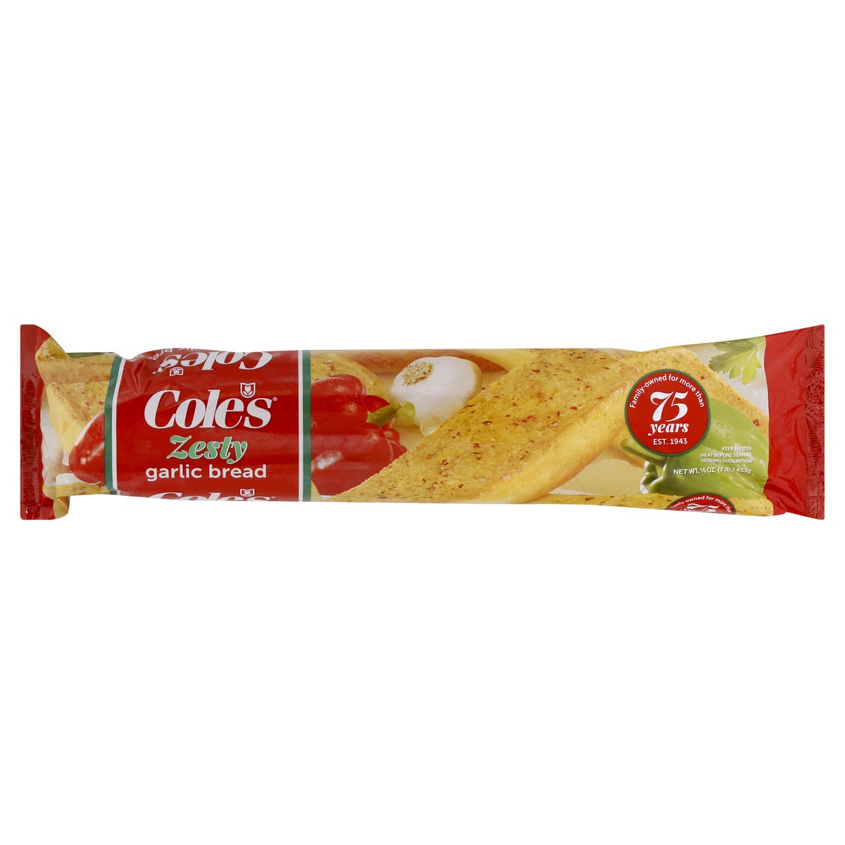 slide 3 of 8, Cole's Zesty Garlic Bread, 16 oz