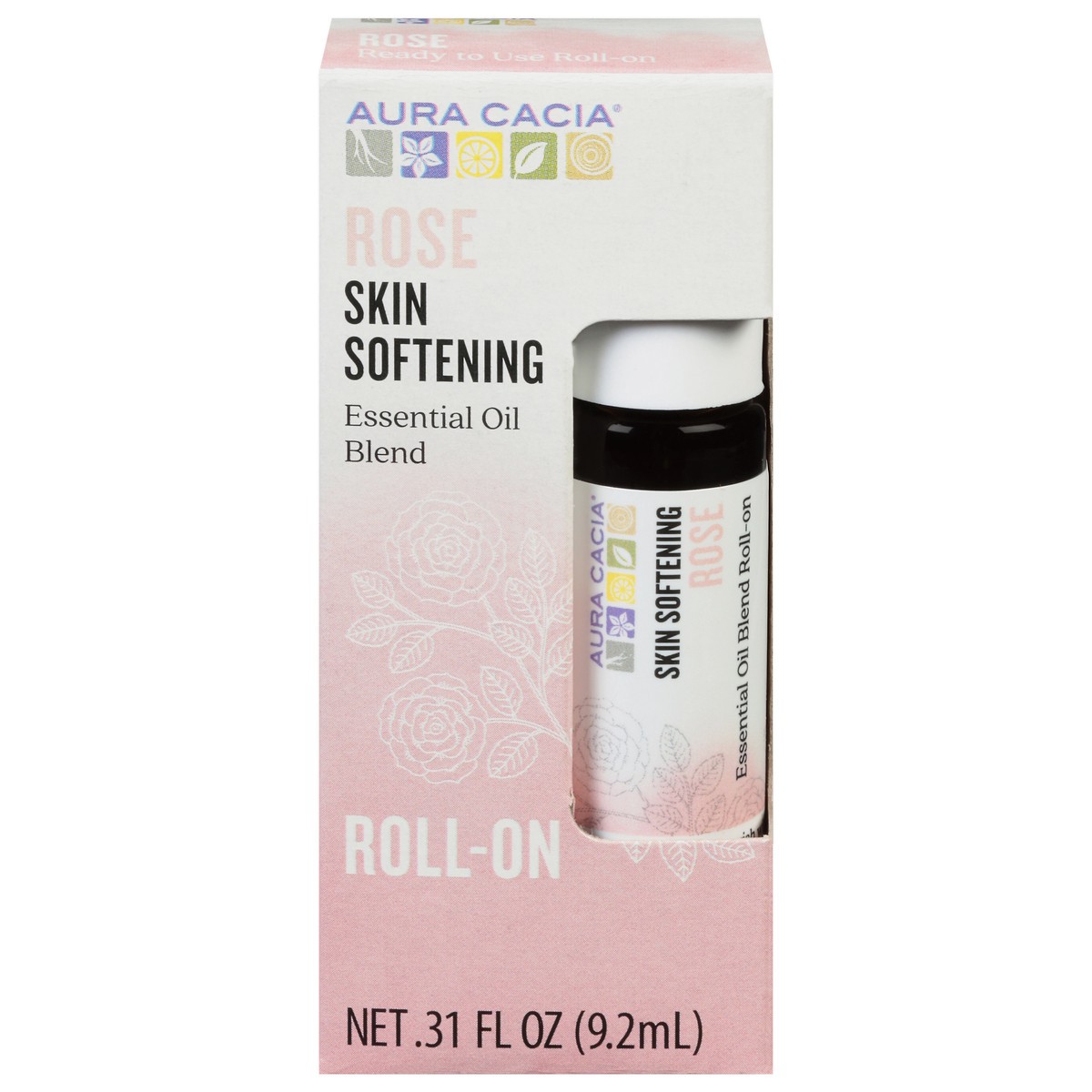 slide 1 of 4, Aura Cacia Oil Roll On Rose, 0.31 fl oz