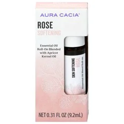 Aura Cacia Roll-On Skin Softening Rose Essential Oil Blend 0.31 fl oz