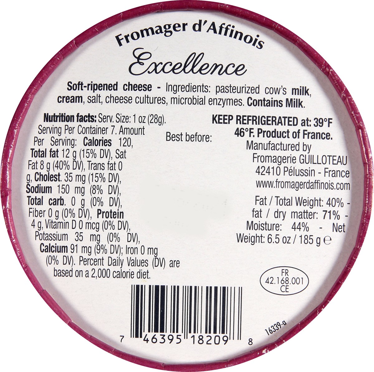 slide 8 of 9, Fromager d'Affinois Fromage Affinois Triple Creme Excellence Brie, 7.6 oz