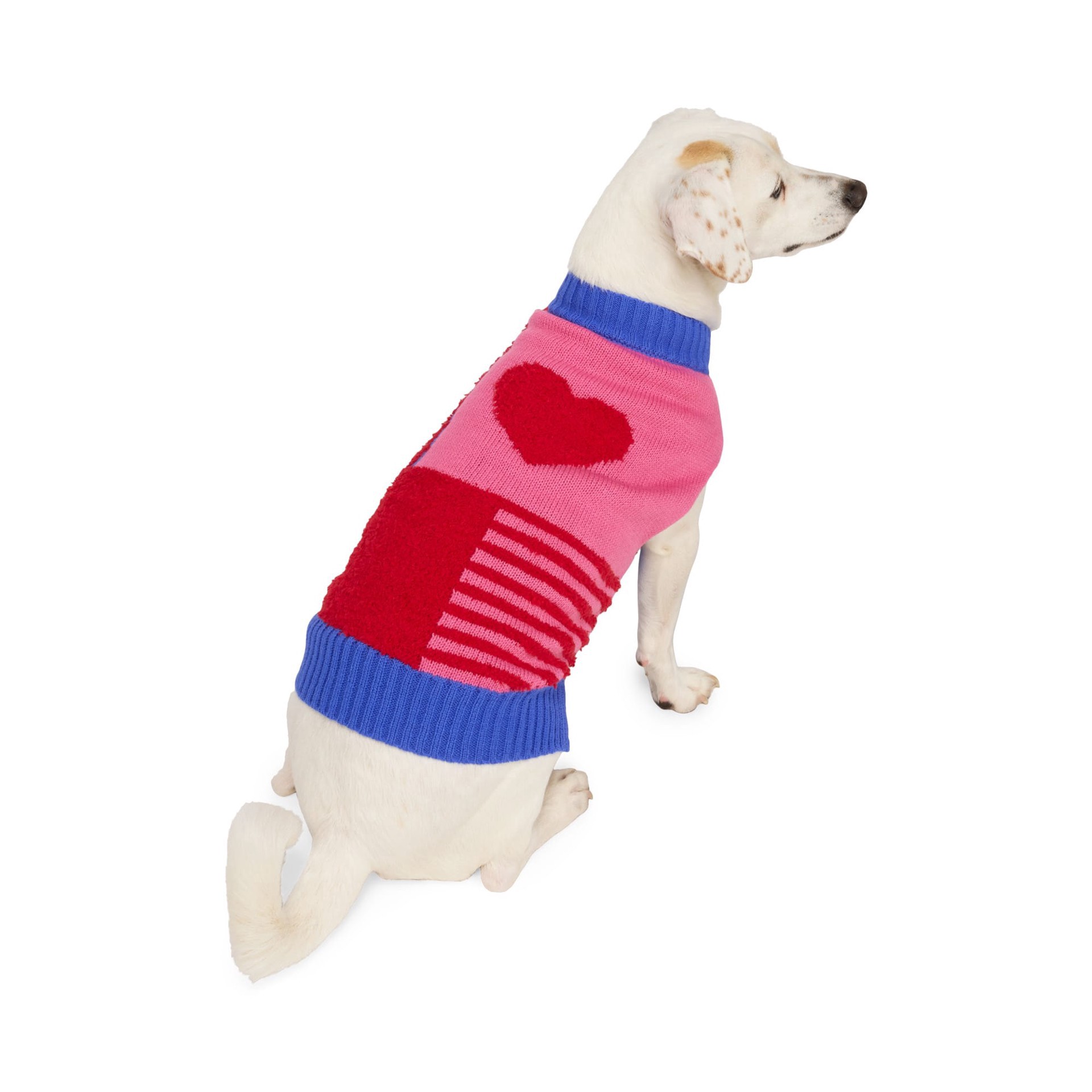 slide 1 of 1, YOULY Pink Heart Textured Pet Sweater, Small, 1 ct