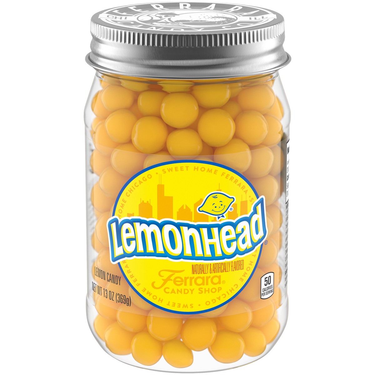 slide 1 of 14, LEMONHEAD Lemon Candy 13 oz. Jar, 13 oz