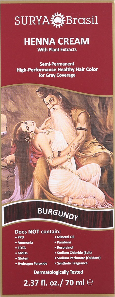 slide 6 of 9, Surya Brasil Burgundy Henna Cream with Plant Extracts 2.37 fl oz, 2.37 fl oz