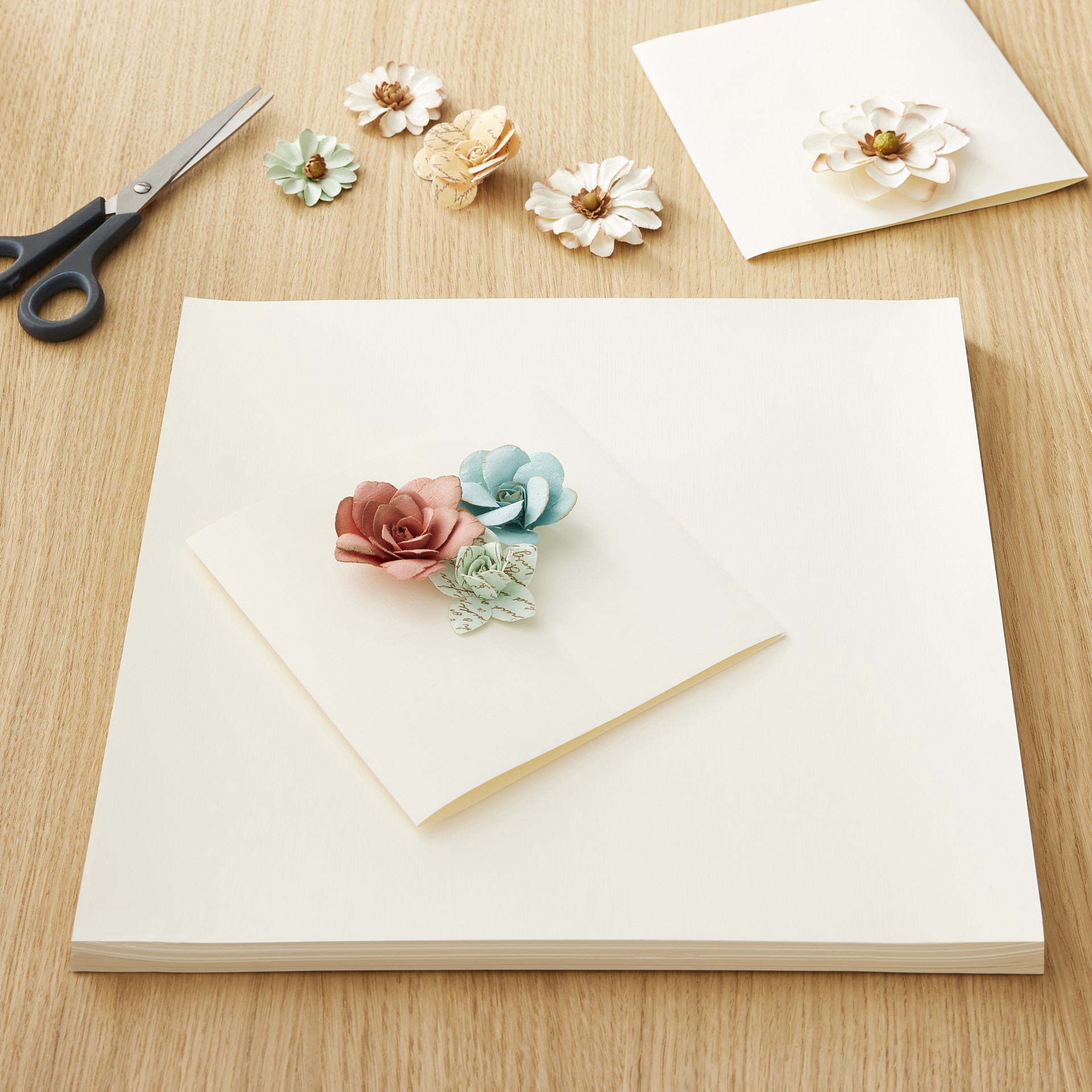 slide 2 of 2, Natural 12" X 12" Linen Texture Cardstock By Recollections, 60 Sheets, 12 in x 12 in