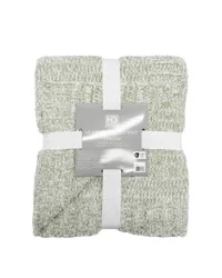 HD Designs Heather Cozy Knit Throw - Green