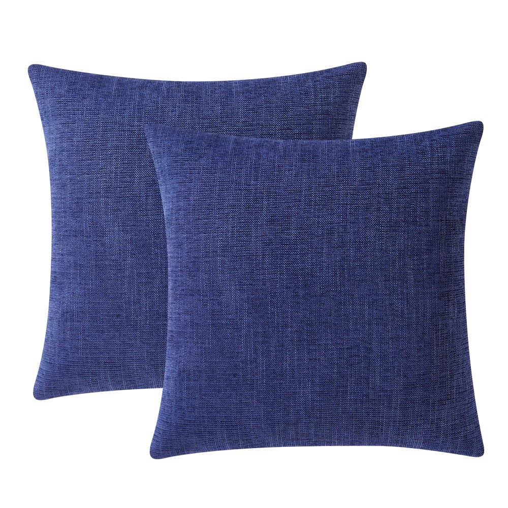 slide 4 of 4, Everyday Living Textured Woven Decorative Pillow - 2 Pack Dark Blue, 18 in x 18 in