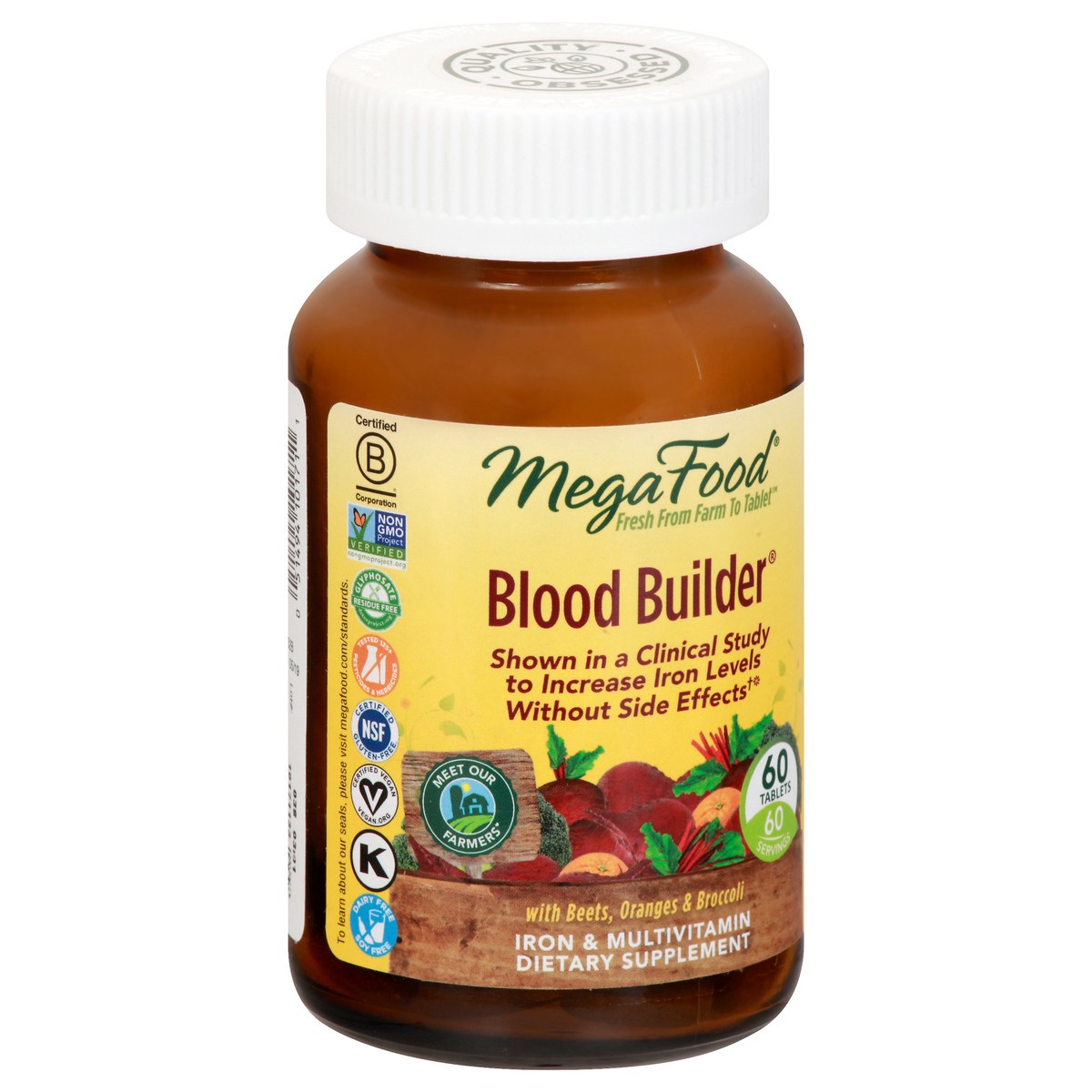 slide 5 of 12, MegaFood Tablets Blood Builder 60 ea, 60 ct