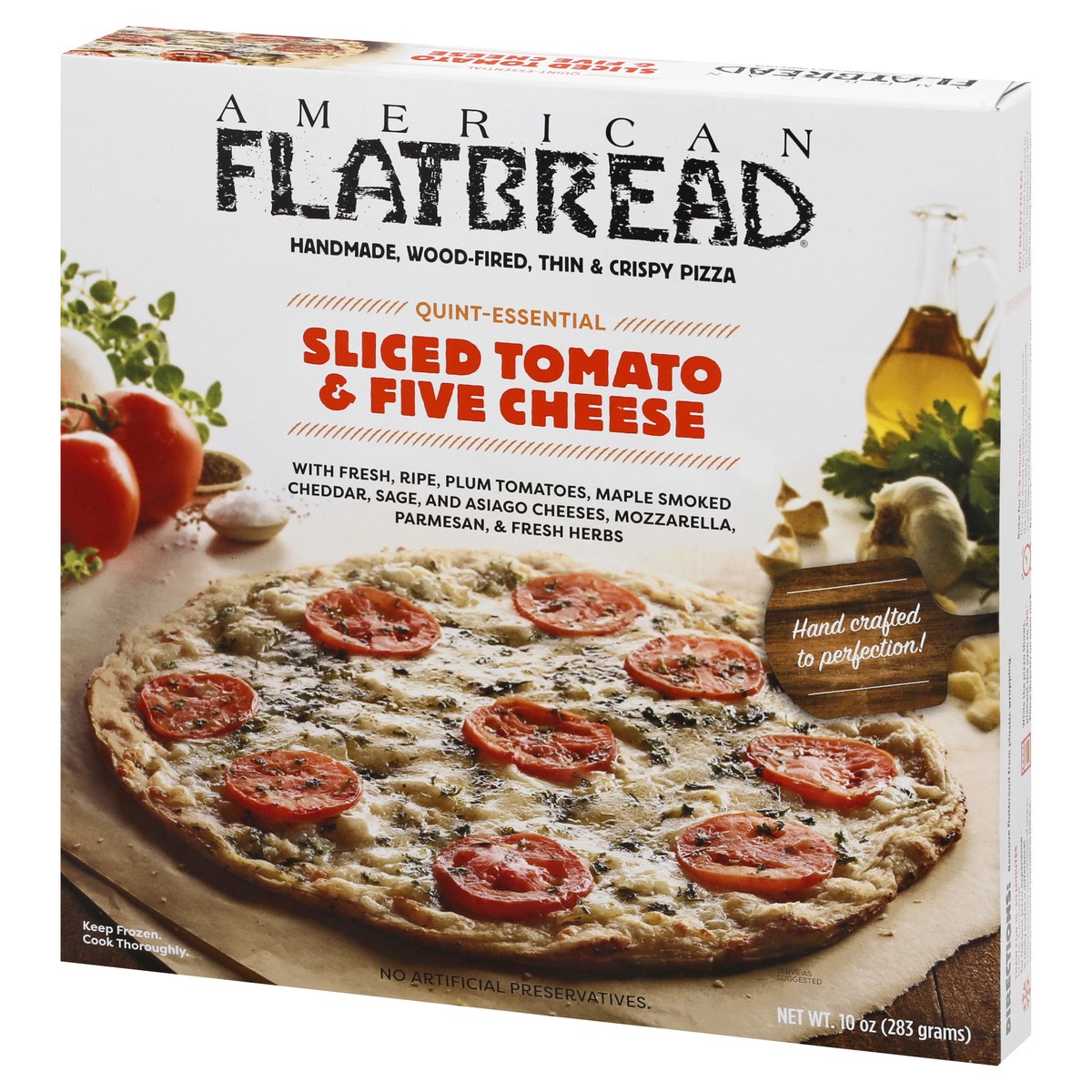 slide 7 of 9, American Flatbread Sliced Tomato & Five Cheese Pizza 10 oz, 10 oz