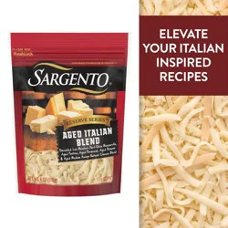 Sargento Reserve Series Natural Aged Italian Blend Shredded Cheese, Traditional Cut, 6 oz