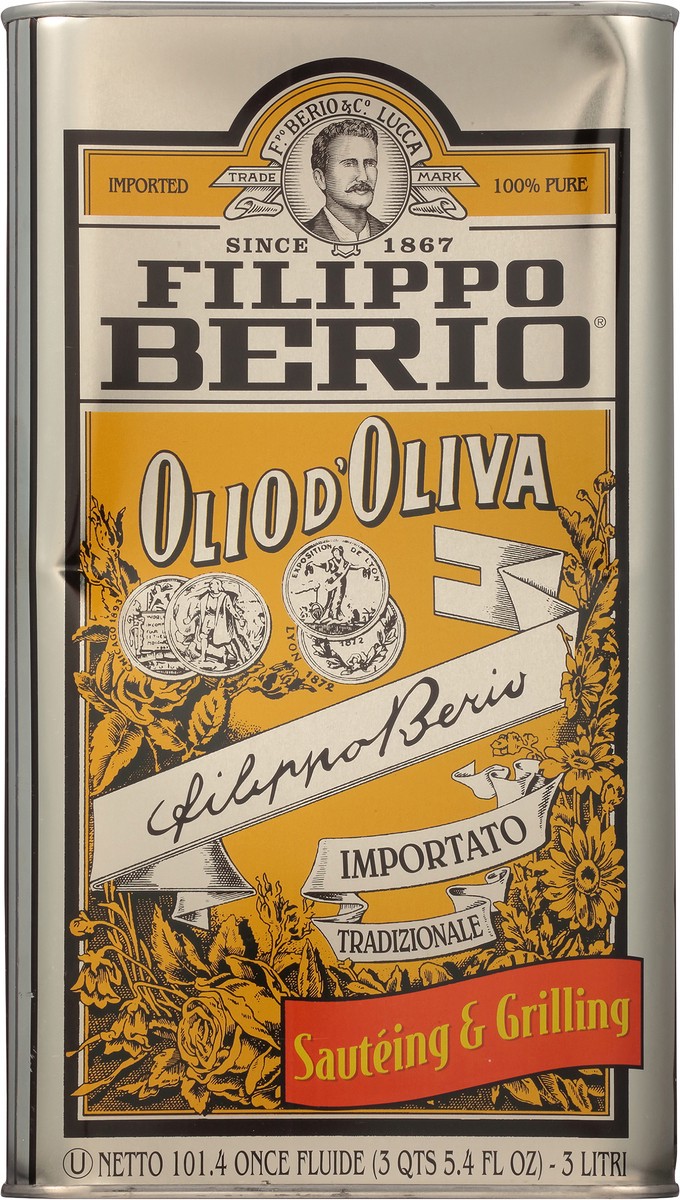 slide 6 of 9, Filippo Berio Olive Oil 101.4 fl. oz. Tin, 101 fl oz