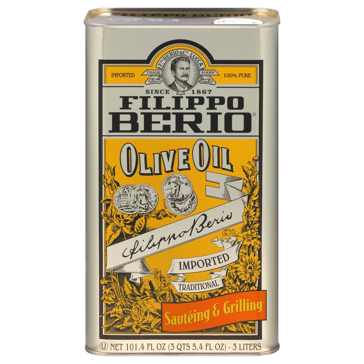 slide 1 of 9, Filippo Berio Olive Oil 101.4 fl. oz. Tin, 101 fl oz