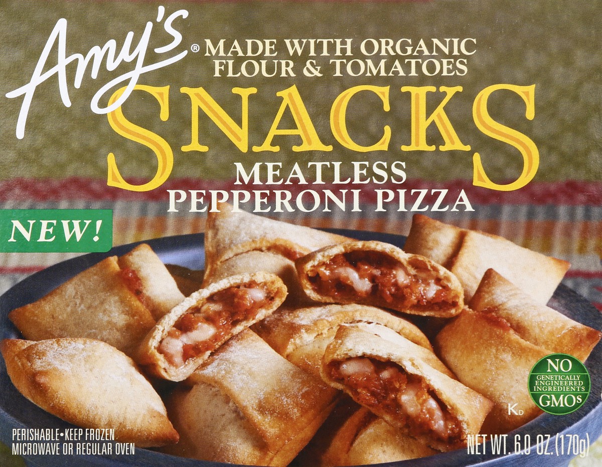 slide 8 of 10, Amy's Pepperoni Meatleass Snacks, 6 oz