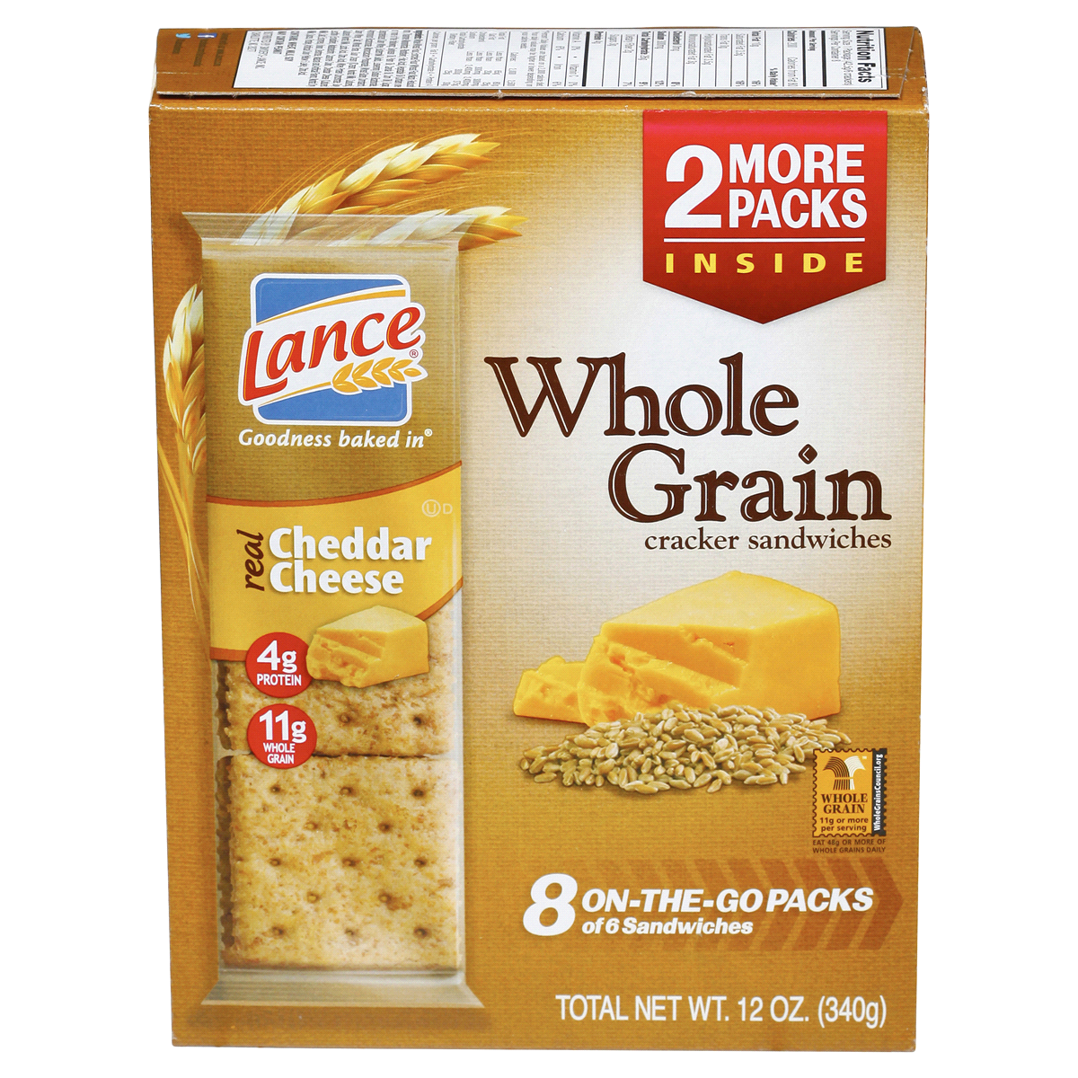 Lance Real Cheddar Cheese Whole Grain Cracker Sandwiches 12 oz Shipt