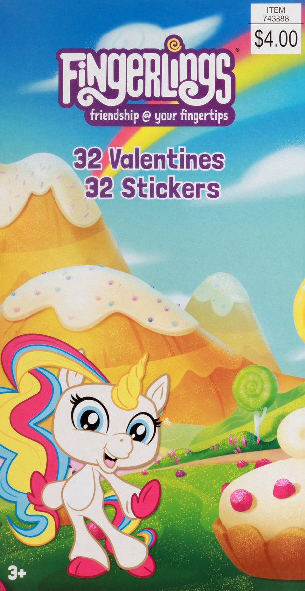 slide 7 of 8, Paper Magic Fingerlings Friendship Valentines with Stickers, 32 ct