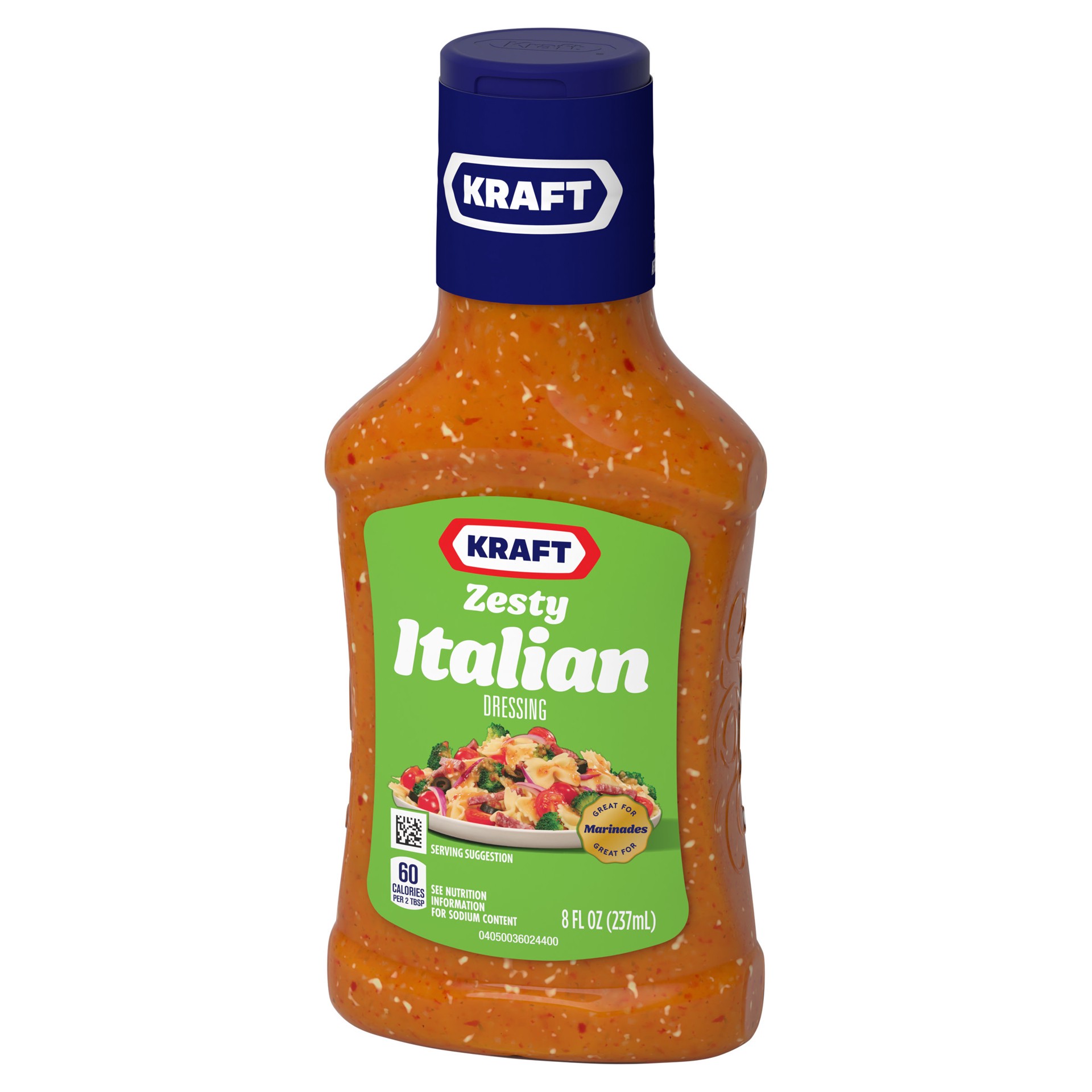 slide 5 of 5, Kraft Zesty Italian Salad Dressing, 8 fl oz Bottle, 8 fl oz