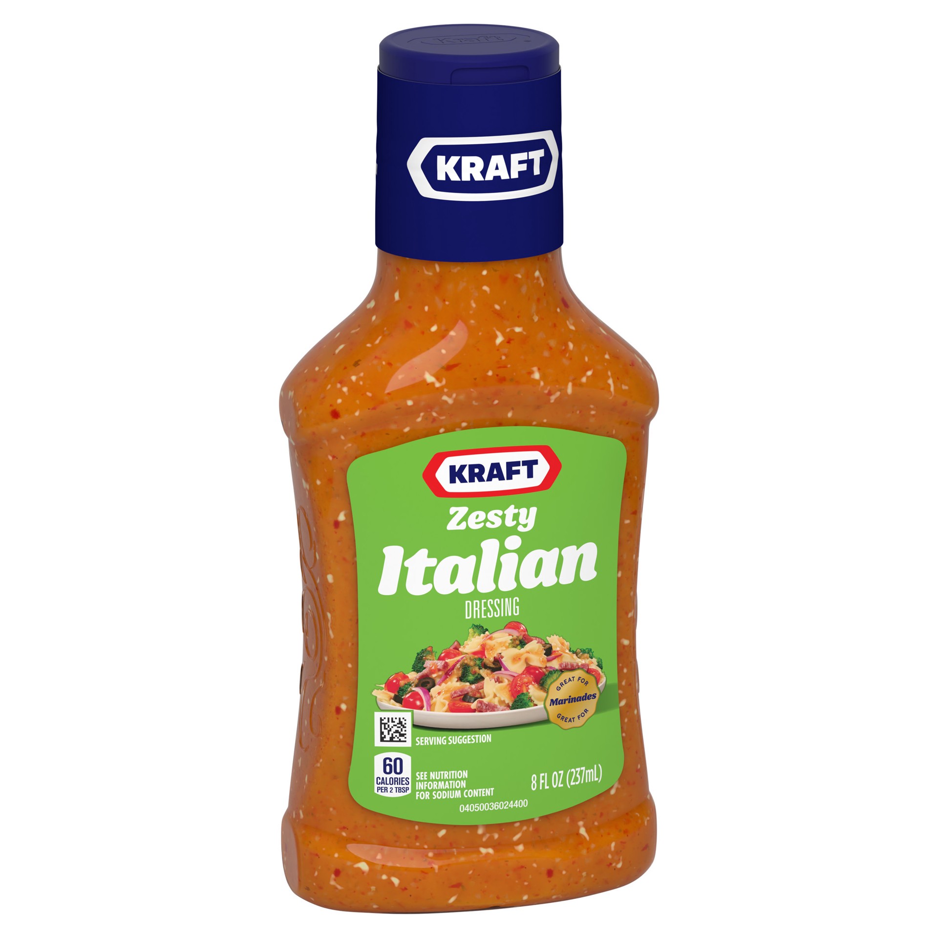 slide 3 of 5, Kraft Zesty Italian Salad Dressing, 8 fl oz Bottle, 8 fl oz