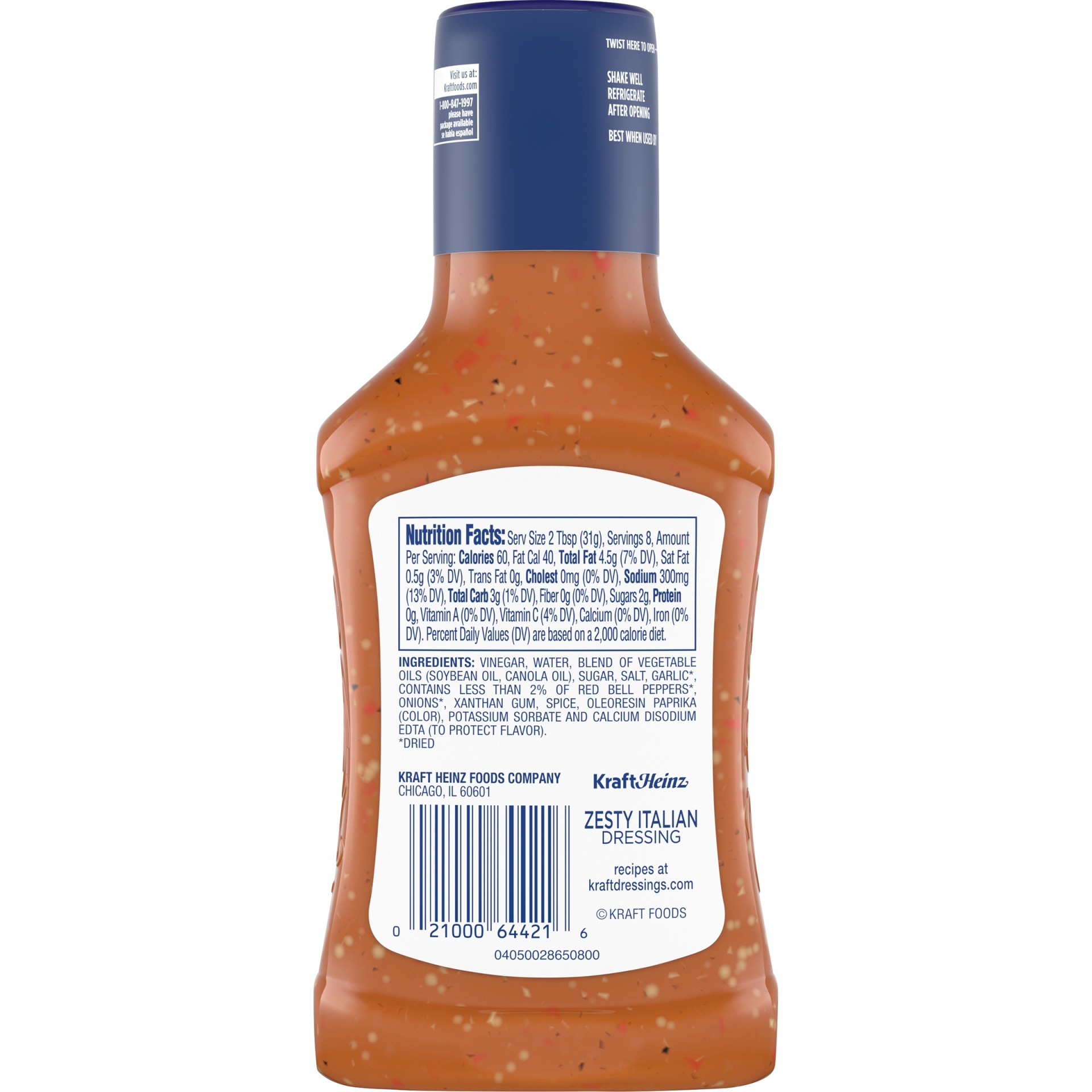 Kraft Zesty Italian Dressing 8 fl oz Shipt