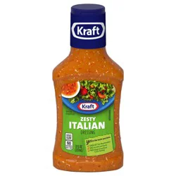 Kraft Zesty Italian Dressing, 8 fl oz Bottle