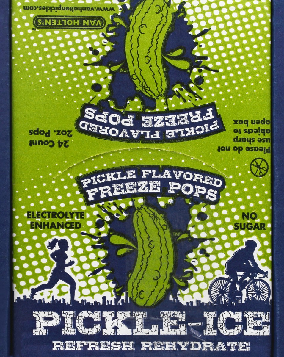 slide 4 of 8, Van Holten's Pickle-Ice Pickle Flavored Freeze Pops 24 ea, 24 ct