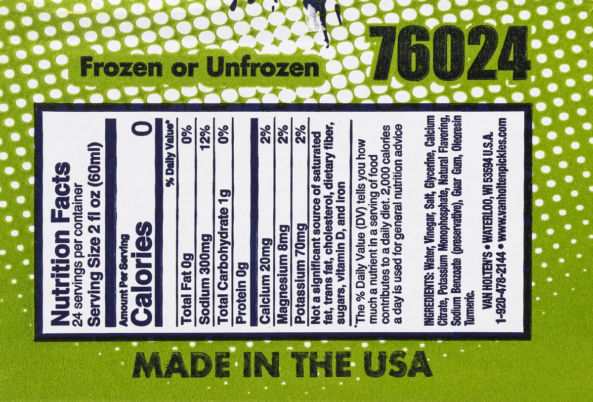 slide 8 of 8, Van Holten's Pickle-Ice Pickle Flavored Freeze Pops 24 ea, 24 ct