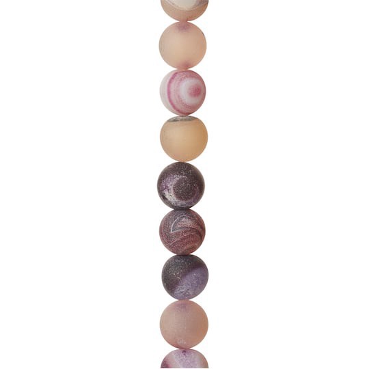 slide 1 of 3, Purple Agate Round Beads, 10mm By Bead Landing, 10mm