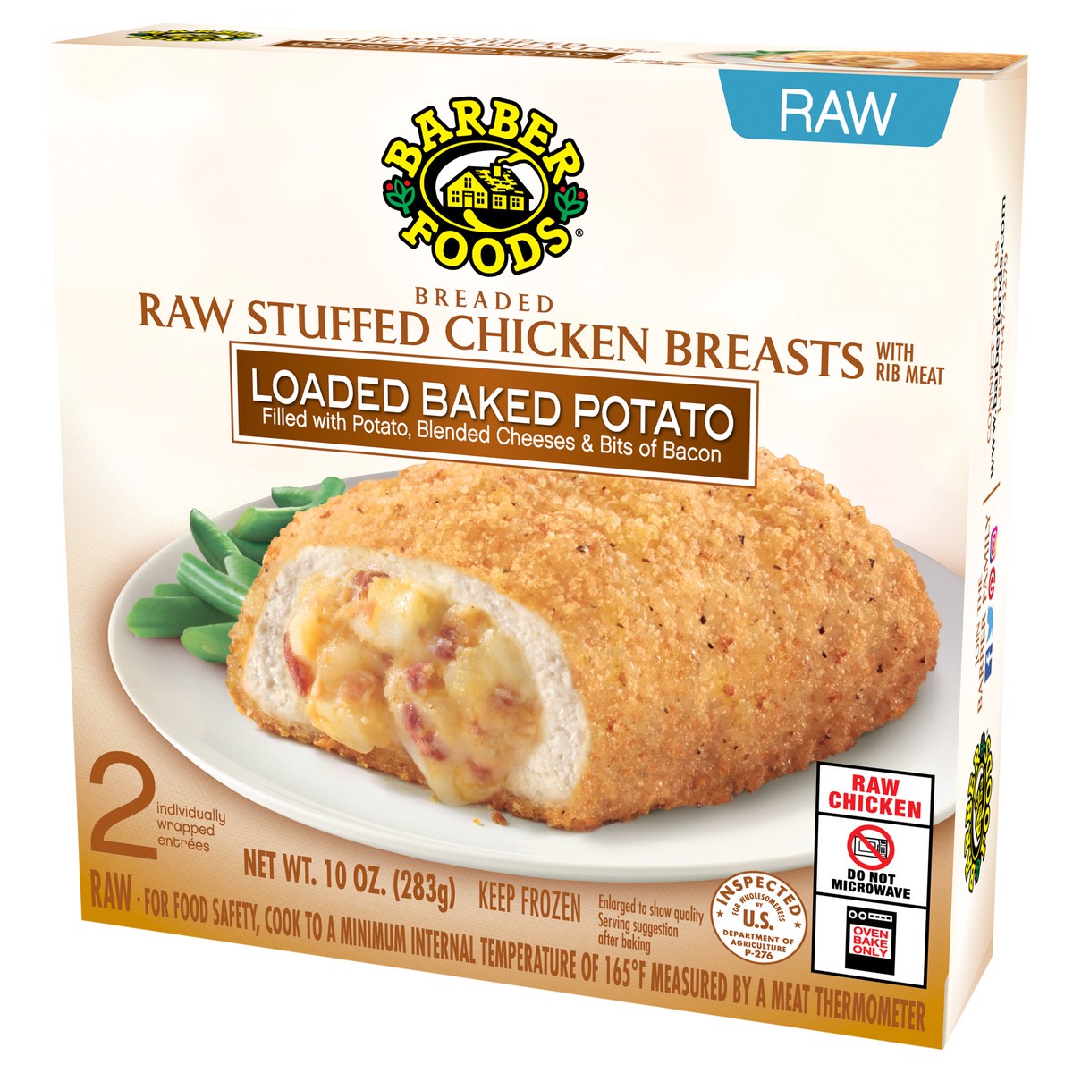 slide 7 of 11, Barber Foods Stuffed Chicken Breasts Loaded Baked Potato, 2 Count, 283.50 g