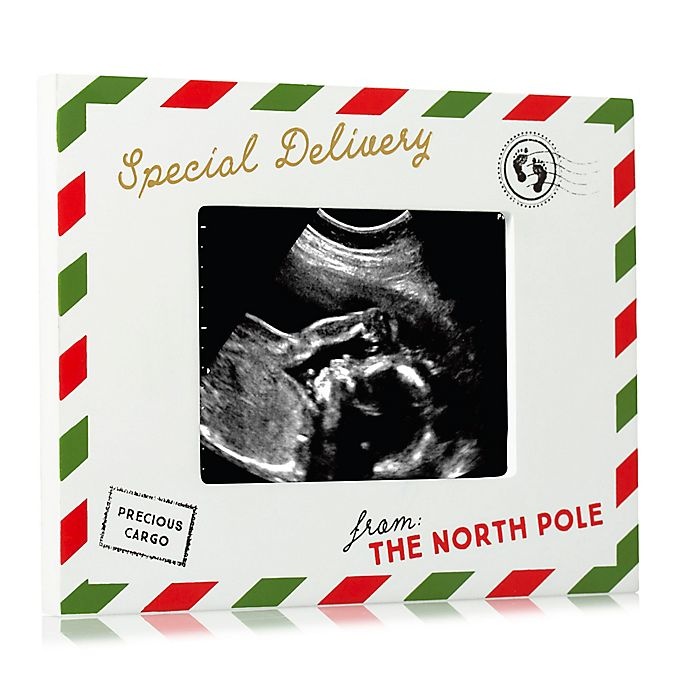 slide 2 of 4, Pearhead Special Delivery from the North Pole Sonogram Picture Frame, 3 in x 4 in