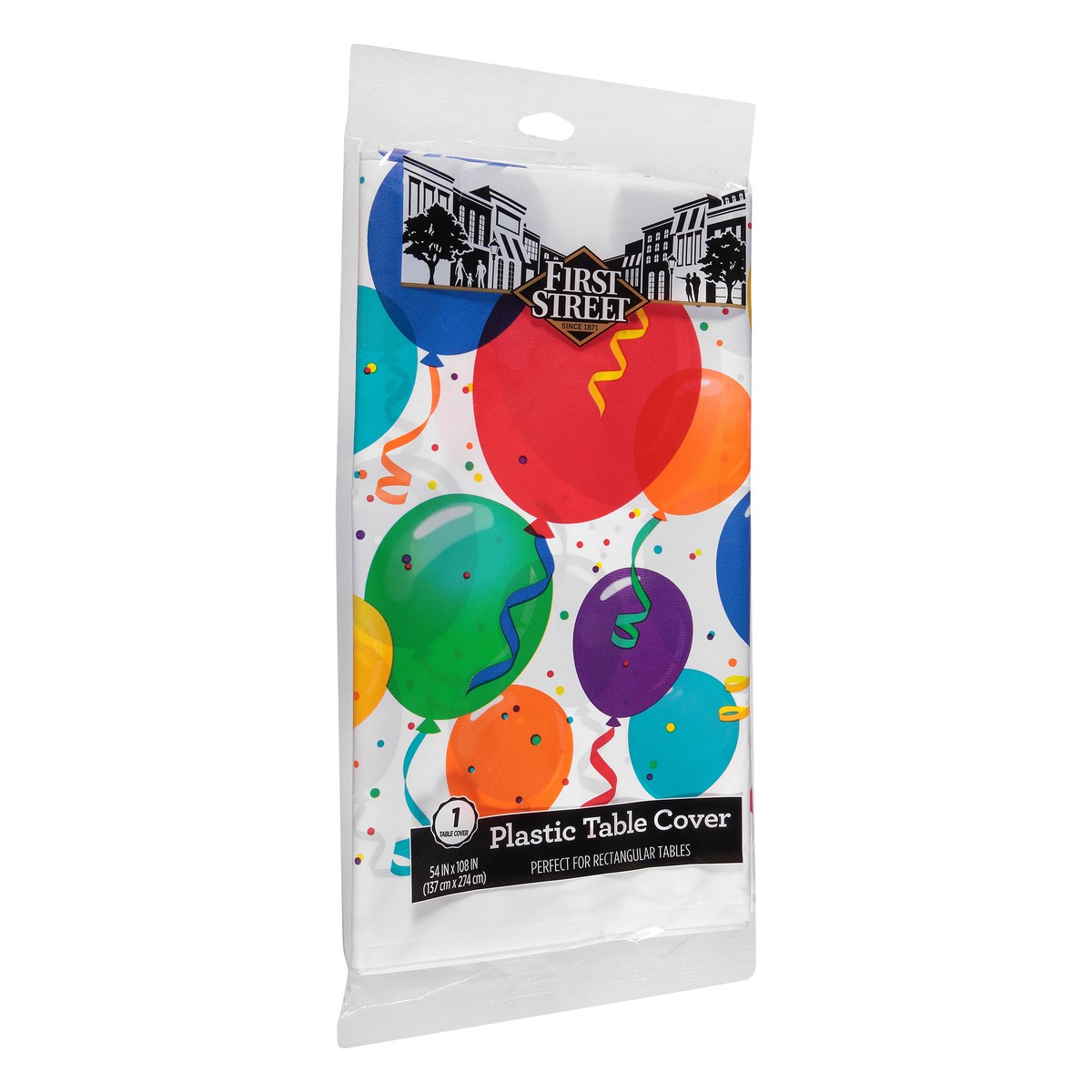 slide 8 of 8, First Street Table Cover Plastic All Family Birthday, 1 ct
