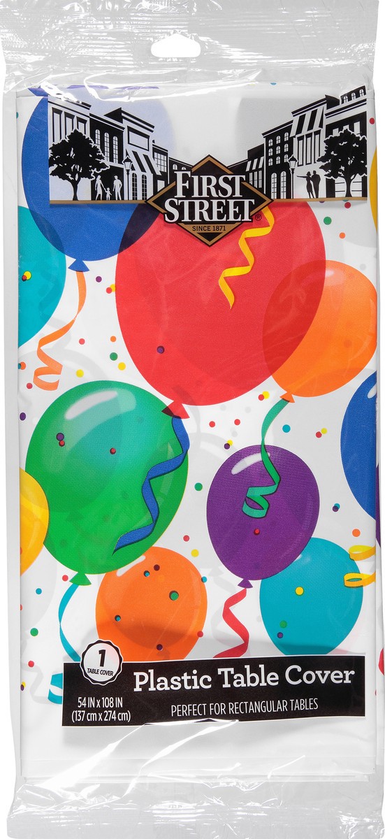 slide 7 of 8, First Street Table Cover Plastic All Family Birthday, 1 ct