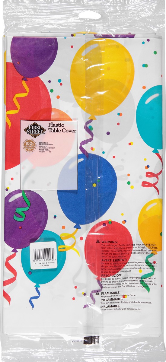 slide 5 of 8, First Street Table Cover Plastic All Family Birthday, 1 ct