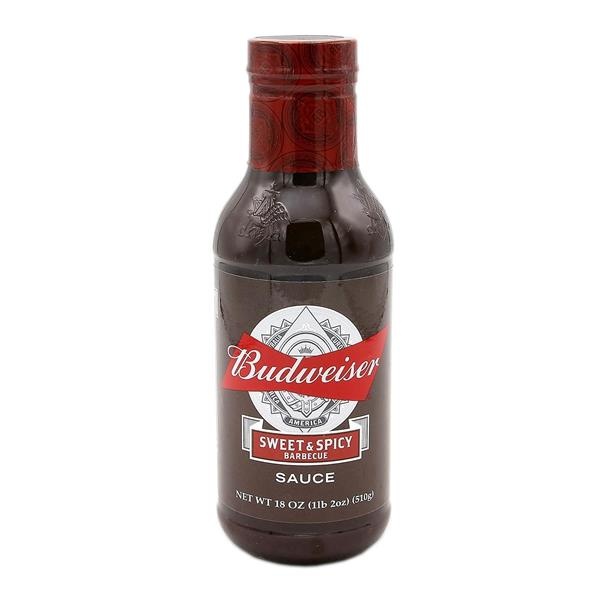 slide 1 of 1, Budweiser Sweet Spicy Bbq Sauce, 18 oz