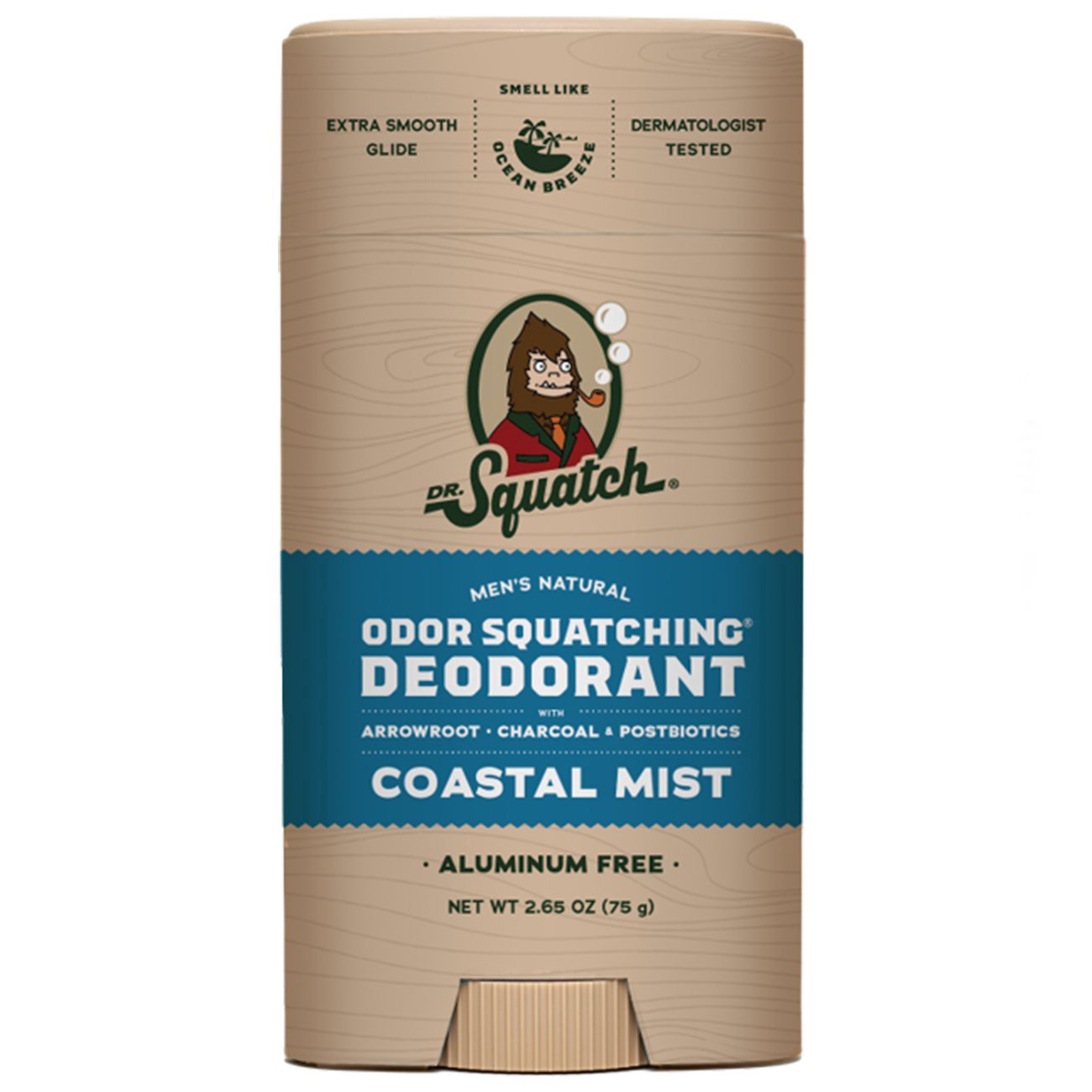 slide 1 of 1, Dr. Squatch Odor Squatching Men's Natural Aluminum Free Coastal Mist Deodorant 2.65 oz, 2.65 oz